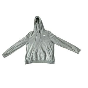 Nike Light Gray Pullover Hoodie Large